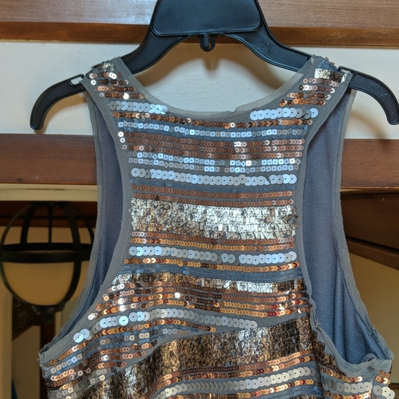 Chelsea & Violet Sequin Racerback Slip Dress NWT M - Picture 3 of 7